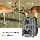 Camera săn bắn động vật hoang dã 940nm Không phát sáng 30MP 1080P HD 0,3 giây Kích hoạt