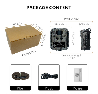 KW591 động vật hoang dã ngoài trời đường mòn săn bắn máy ảnh không phát sáng Hai cảm biến 1080P FHD Săn bắn Camera đêm viison CMOS ống kính kép