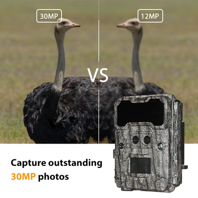 KW696 ngoài trời máy ảnh săn bắn ống kính kép 30MP không phát sáng đường mòn máy ảnh 1080p tầm nhìn ban đêm 512G cho