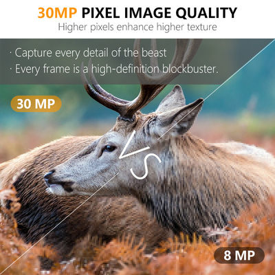 KW696 ngoài trời máy ảnh săn bắn ống kính kép 30MP không phát sáng đường mòn máy ảnh 1080p tầm nhìn ban đêm 512G cho