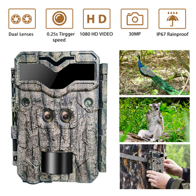 KW698A máy ảnh săn bắn đường mòn ống kính kép 2 cảm biến máy ảnh trinh sát 4K game camera thị giác ban đêm