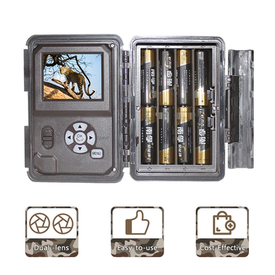 Máy ảnh săn bắn ngoài trời KW696 ống kính kép 30MP chống nước IP67 tầm nhìn ban đêm 1080p lên đến 512GB lưu trữ máy ảnh đường mòn không phát sáng