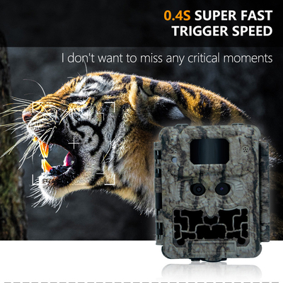 Thời gian kích hoạt nhanh 30MP Camera săn bắn với Photo Video và Photo Video chế độ để theo dõi động vật hoang dã HD Camera săn bắn