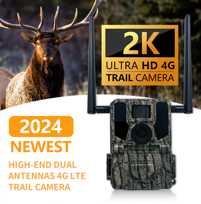 2024 Máy ảnh săn bắn không dây 4G cao cấp mới nhất KW897 với ăng-ten kép 100ft Night Range 36MP 2K Video ở 30fps cho động vật hoang dã
