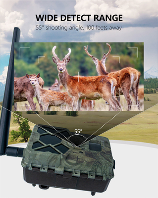 2024 mới nhất máy ảnh thử nghiệm không dây 4G OEM/ODM KW886 24MP 0.1s kích hoạt 120ft Night Range xây dựng trong thẻ SIM camera động vật hoang dã