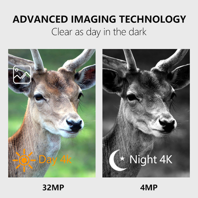 Máy ảnh nhiệt KW788 chống nước IP65 4K video 32MP với tốc độ kích hoạt 0,25s hỗ trợ xem trực tiếp thông qua WIFI