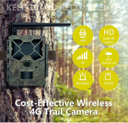 Máy ảnh theo dõi không dây di động 4G KW886 hình ảnh 24MP 1080P video thị giác ban đêm không có ánh sáng LED với cấu hình APP cho nhiều ứng dụng