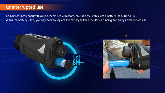 Kính xa chụp nhiệt với điểm đỏ 850nm thiết bị nhìn ban đêm 8x zoom kỹ thuật số