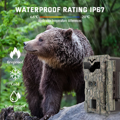 Máy ảnh săn bắn HD ống kính kép 32MP Trò chơi 4K Máy ảnh động vật hoang dã không phát sáng