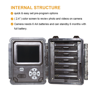 Giới thiệu bán hàng 39USD Camera game động vật hoang dã 30MP 1080P Không phát sáng 940nm Với cảm biến ngày và đêm
