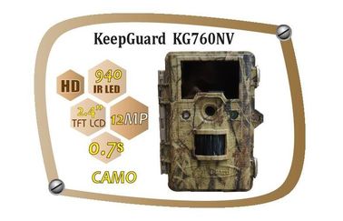 Máy ảnh động vật hoang dã kỹ thuật số hồng ngoại 12MP cho hướng đạo, KeepGuard 760NV