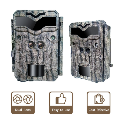 Ống kính kép 4K Keep Guard Trail Camera Camera săn bắn ngoài trời tầm nhìn ban đêm