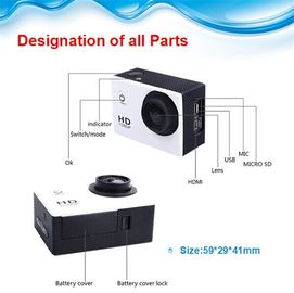 Máy quay phim IP Máy quay trò chơi di động Camera 900MAH Cảm biến CMOS Mũ bảo hiểm đầy đủ