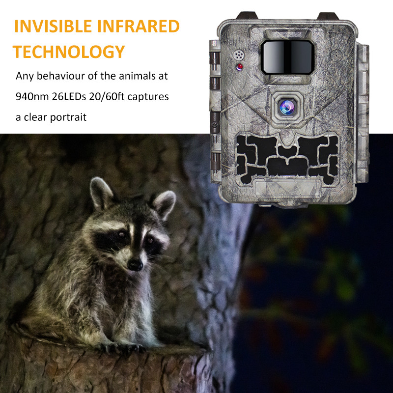 KW561 Trail Infra Cam Mini 30MP 0.25s Tốc độ 4K Độ phân giải video Bộ cảm biến CMOS chống nước SD Me