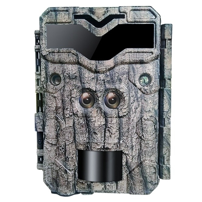 KW698A máy ảnh theo dõi săn bắn ống kính kép 2 cảm biến máy ảnh trinh sát 4K lên đến 512GB game camera thị giác ban đêm