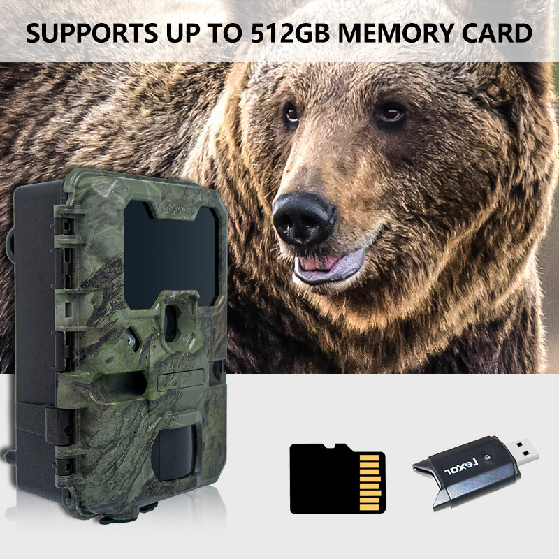 Camera theo dõi KW866 với kết nối WIFI tốc độ kích hoạt 0,25s chống nước IP67 lên đến 512GB Lưu trữ 32MP 4K ở tốc độ 30fps cho buck shot