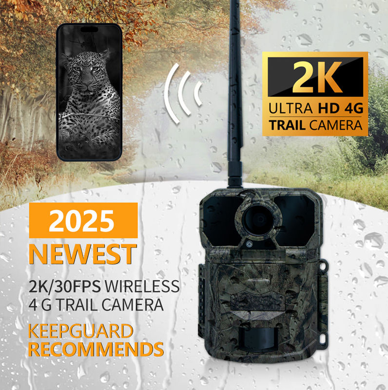 2024 Máy ảnh thử nghiệm không dây 4G mới nhất KW896 30MP 0.15s tốc độ kích hoạt 100ft tầm đêm chống nước IP65 máy ảnh săn bắn